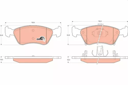 Brake Pad Set, disc brake TRW GDB3163)