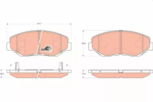 Brake Pad Set, disc brake TRW GDB3325)