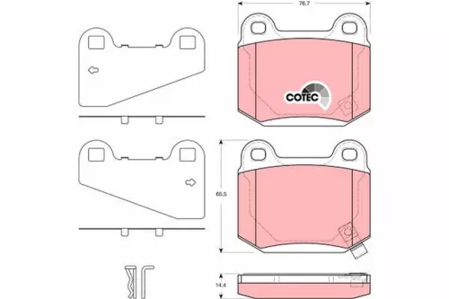 Brake Pad Set, disc brake TRW GDB3350)