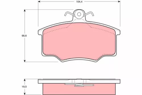 Brake Pad Set, disc brake TRW GDB863)