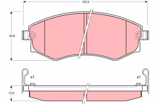 Brake Pad Set, disc brake TRW GDB895)
