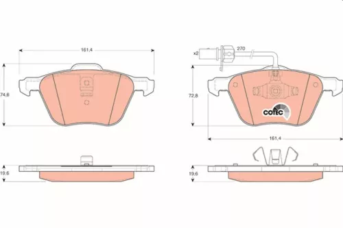Brake Pad Set, disc brake TRW GDB1460)