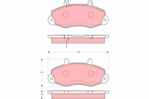 Brake Pad Set, disc brake TRW GDB1572)