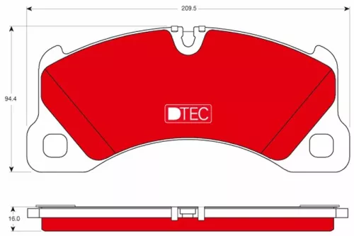 Brake Pad Set, disc brake TRW GDB1774DTE)