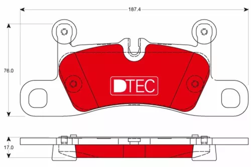 Brake Pad Set, disc brake TRW GDB1875DTE)
