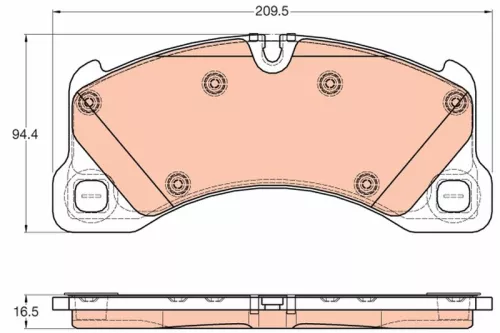 Brake Pad Set, disc brake TRW GDB1969)