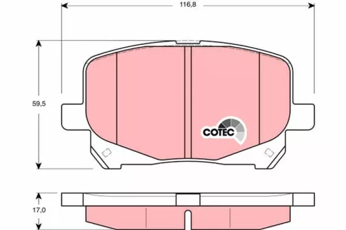 Brake Pad Set, disc brake TRW GDB3248)