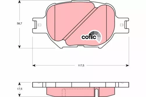 Brake Pad Set, disc brake TRW GDB3316)