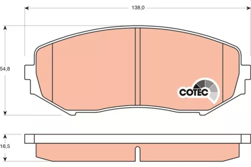 Brake Pad Set, disc brake TRW GDB3443)