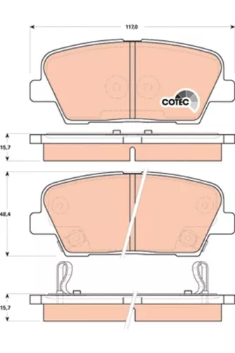 Brake Pad Set, disc brake TRW GDB3499)