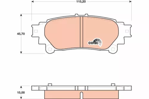 Brake Pad Set, disc brake TRW GDB4174)