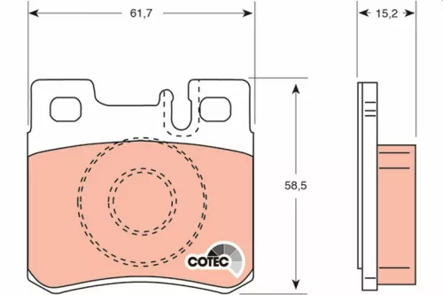 Brake Pad Set, disc brake TRW GDB987)