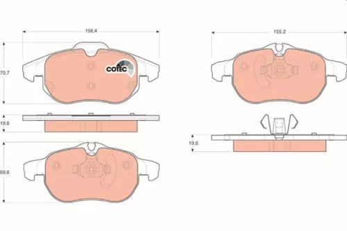 Brake Pad Set, disc brake TRW GDB1613)