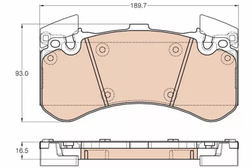 Brake Pad Set, disc brake TRW GDB1976)