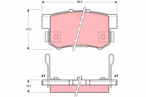 Brake Pad Set, disc brake TRW GDB3191)