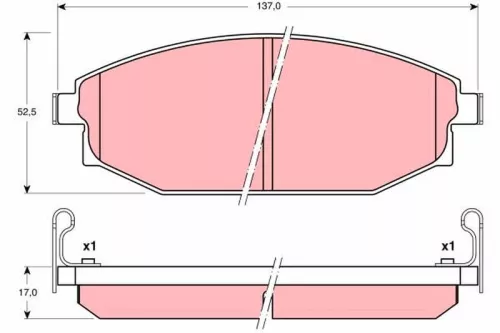 Brake Pad Set, disc brake TRW GDB3232)