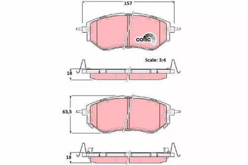 Brake Pad Set, disc brake TRW GDB3372)