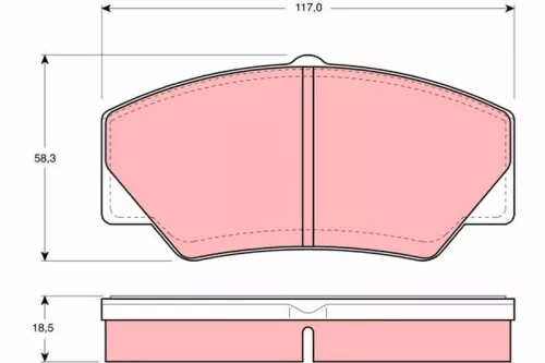 Brake Pad Set, disc brake TRW GDB349)