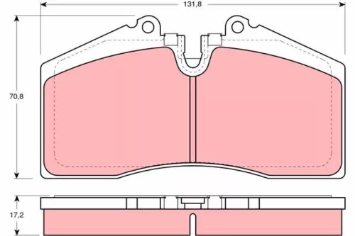 Brake Pad Set, disc brake TRW GDB966)