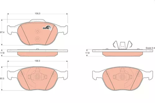 Brake Pad Set, disc brake TRW GDB1532)