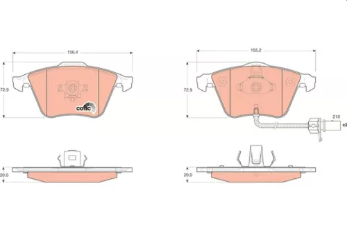 Brake Pad Set, disc brake TRW GDB1659)