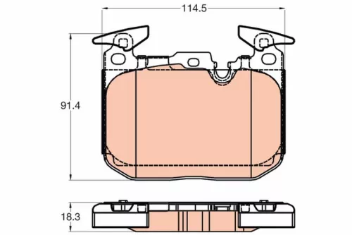 Brake Pad Set, disc brake TRW GDB2031)
