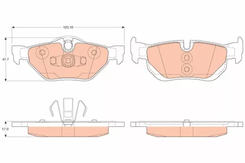 Brake Pad Set, disc brake TRW GDB2050)