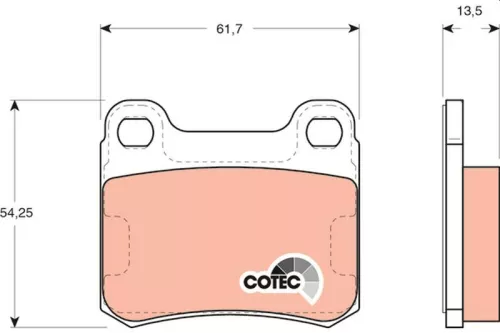 Brake Pad Set, disc brake TRW GDB294)