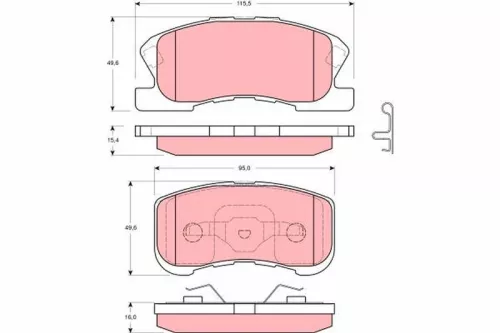 Brake Pad Set, disc brake TRW GDB3220)