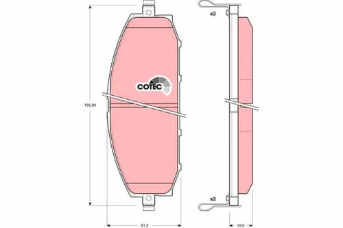 Brake Pad Set, disc brake TRW GDB3222)