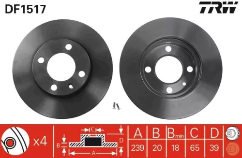 Brake Disc TRW DF1517)