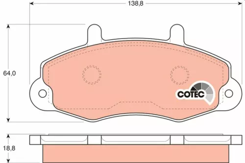 Brake Pad Set, disc brake TRW GDB1084)