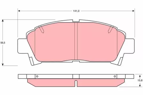 Brake Pad Set, disc brake TRW GDB1145)