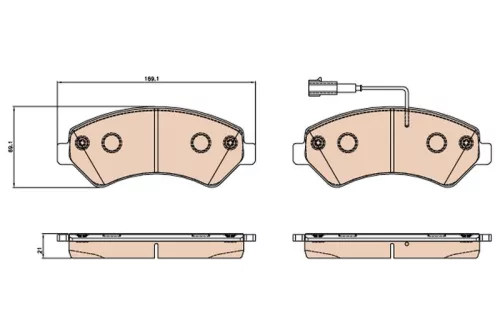 Brake Pad Set, disc brake TRW GDB2069)