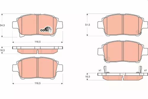 Brake Pad Set, disc brake TRW GDB3317)