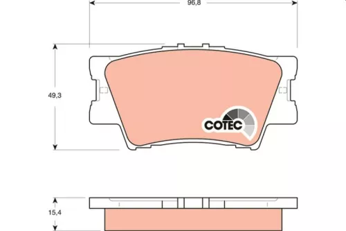 Brake Pad Set, disc brake TRW GDB3426)