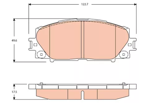 Brake Pad Set, disc brake TRW GDB3459)