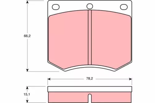 Brake Pad Set, disc brake TRW GDB660)