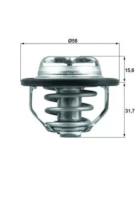Thermostat, coolant MAHLE TX 122 82)