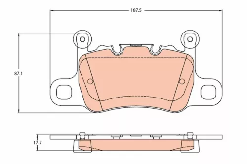 Brake Pad Set, disc brake TRW GDB2104)
