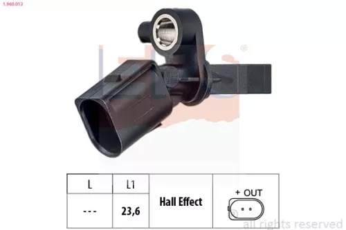 Sensor, wheel speed EPS 1.960.013)