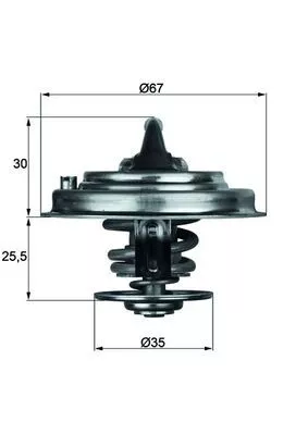 Thermostat, coolant MAHLE TX 34 82D)