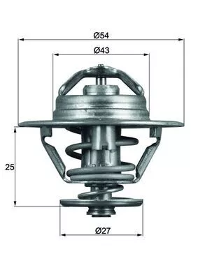 Thermostat, coolant MAHLE TX 93 83D)