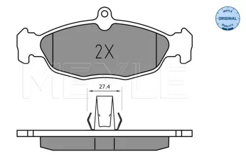 Brake Pad Set, disc brake MEYLE 025 244 8717)