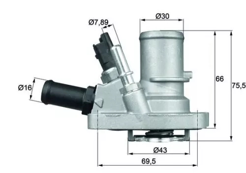 Thermostat, coolant MAHLE TI 144 88)