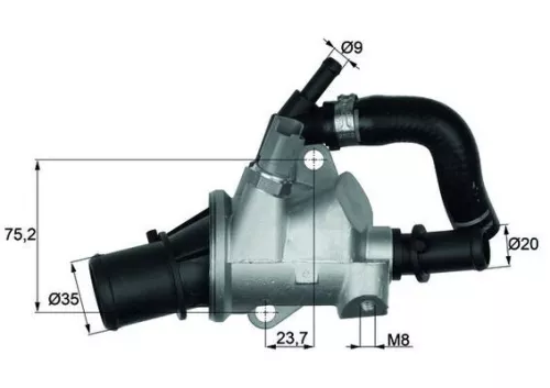 Thermostat, coolant MAHLE TI 145 88)