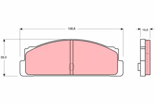 Brake Pad Set, disc brake TRW GDB107)