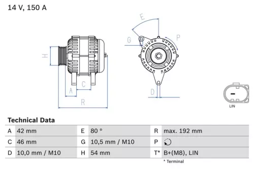 Alternator BOSCH 0 986 084 230)