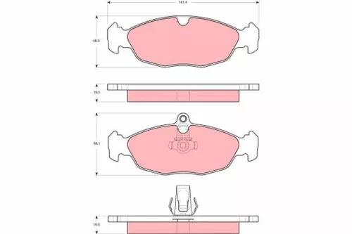 Brake Pad Set, disc brake TRW GDB1569)