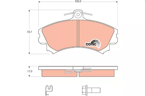 Brake Pad Set, disc brake TRW GDB1584)